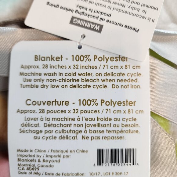 New Blankets and Beyond baby blanket Monkey - Picture 5 of 7